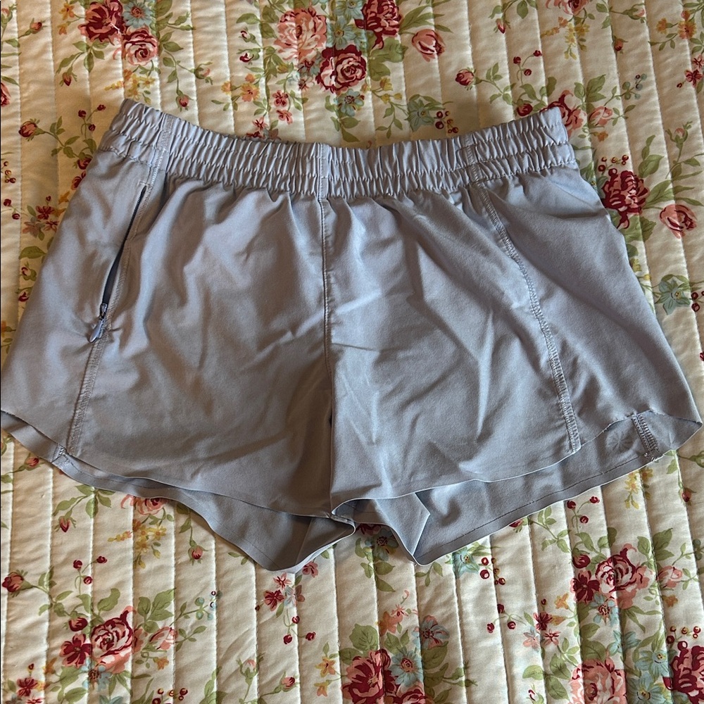 Athleta Girl Athletic Shorts Light Gray Girls Size Large 12